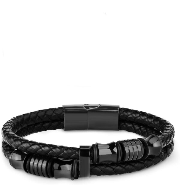 LOYALLOOK STYLISH BRAIDED LEATHER BRACELET